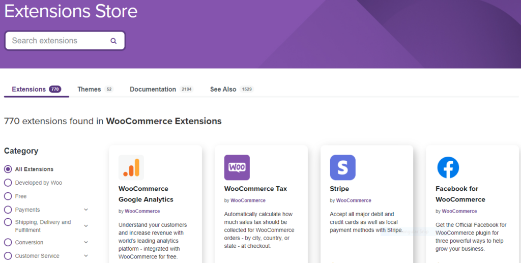 WooCommerce Extension Store WooCommerce Extension Store