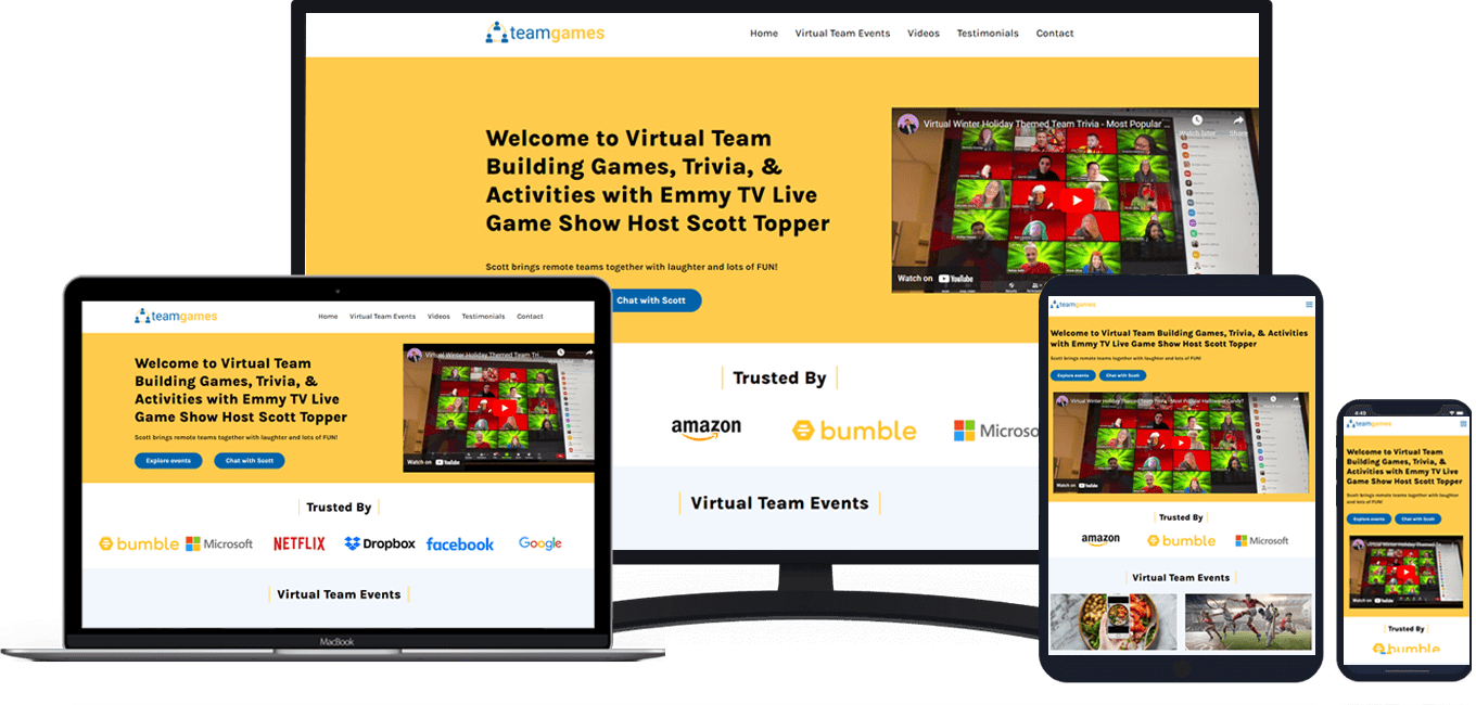 Virtual team building Wordpress development portfolio