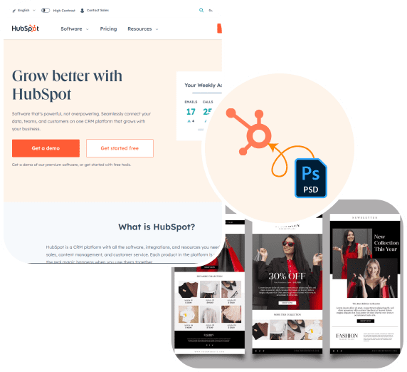 PSD to HubSpot Conversion Services