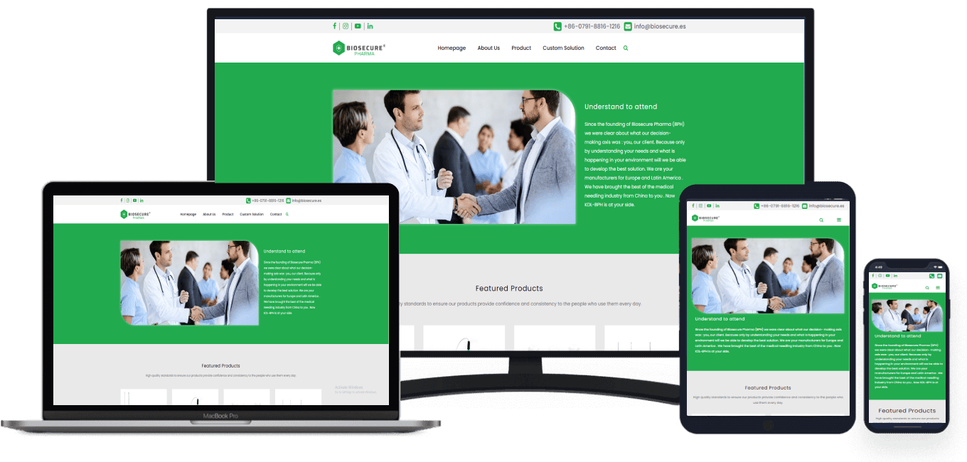 Bio Secure Pharma WordPress Portfolio