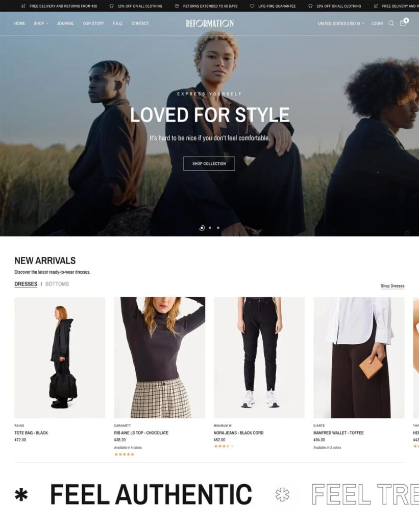 clothing store theme