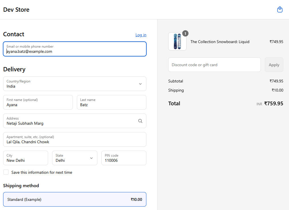 Checkout customizing Checkout customizing