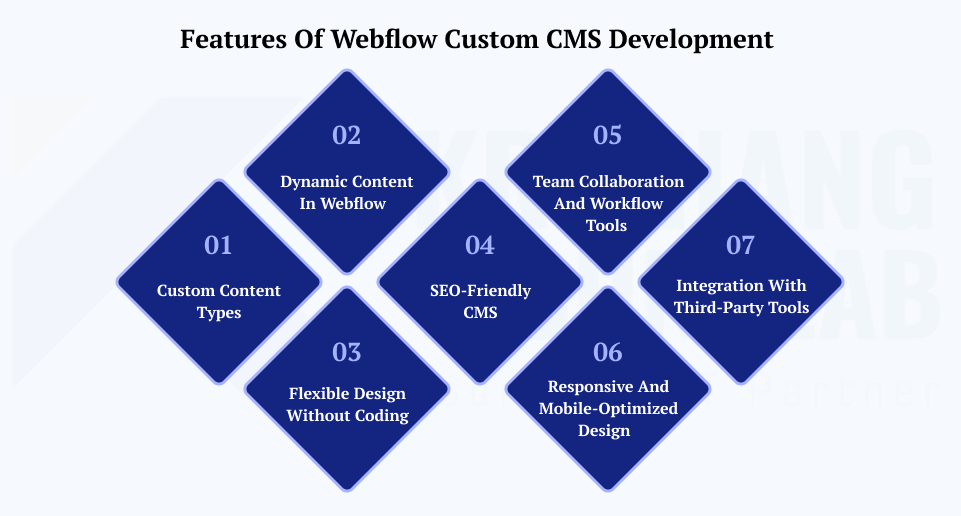 Features of Webflow custom CMS development