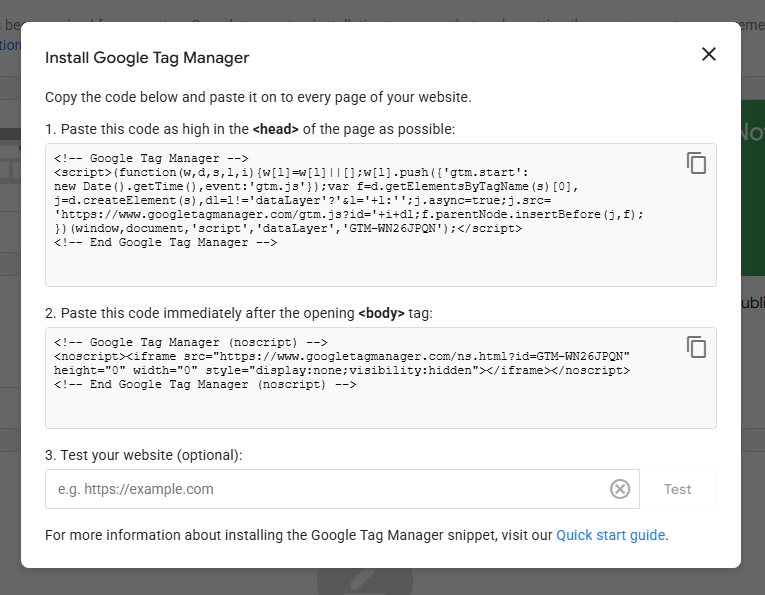 Tag Manager Code Tag Manager Code