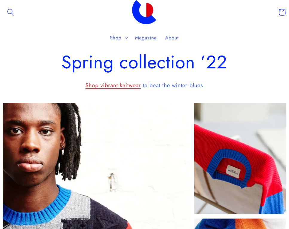 Colorblock theme showcasing bold fashion collections Colorblock theme showcasing bold fashion collections