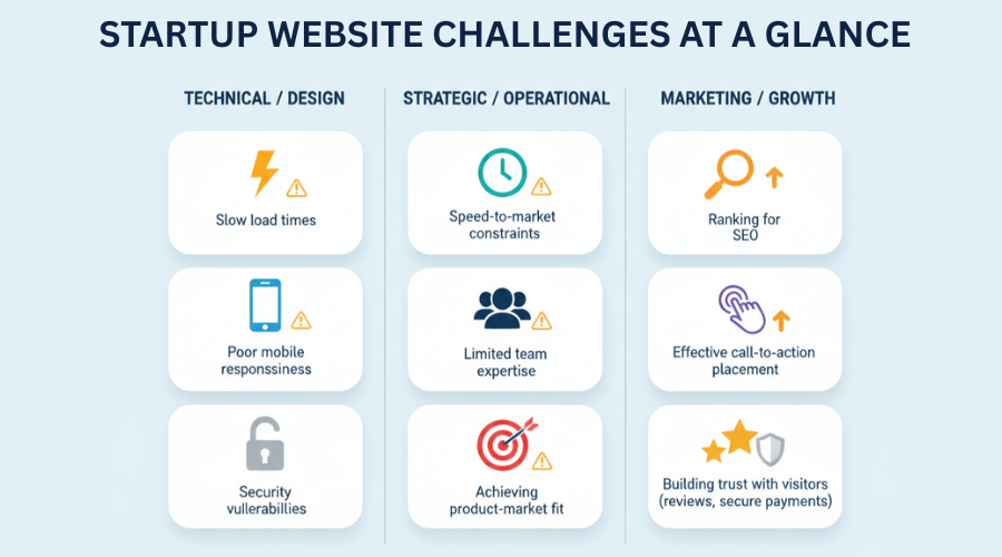 Startup Website Challenges Startup Website Challenges