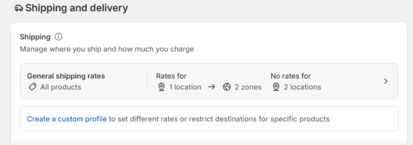 shipping & delievery