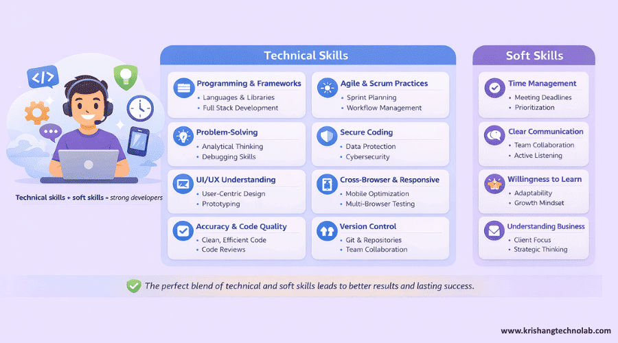 Essential Technical & Soft Skills to Look for in Hire Dedicated Developers Skills