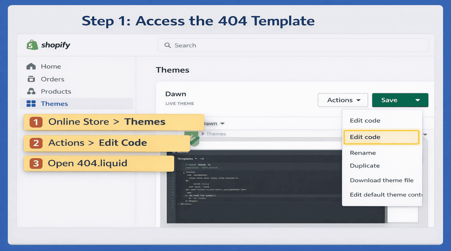 Access the 404 template