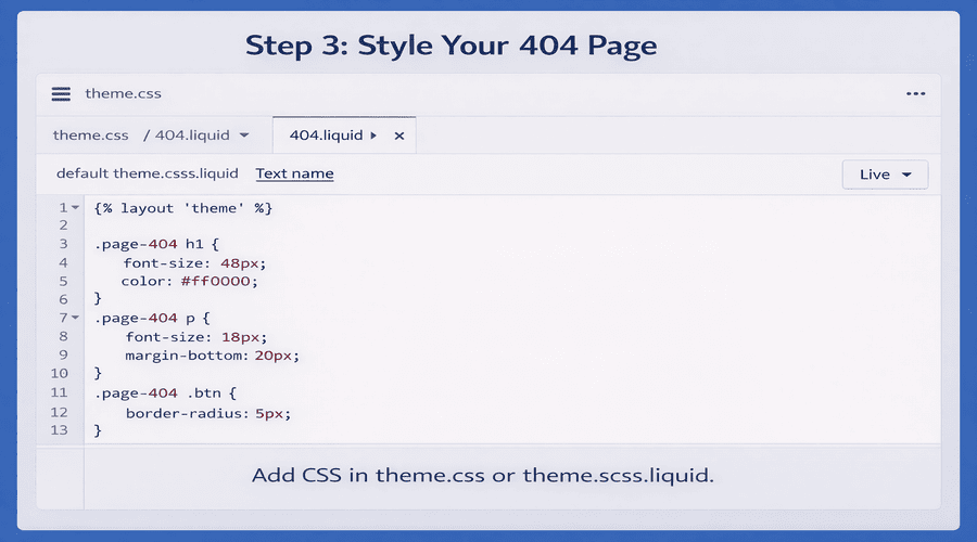 Style your 404 page Style your 404 page