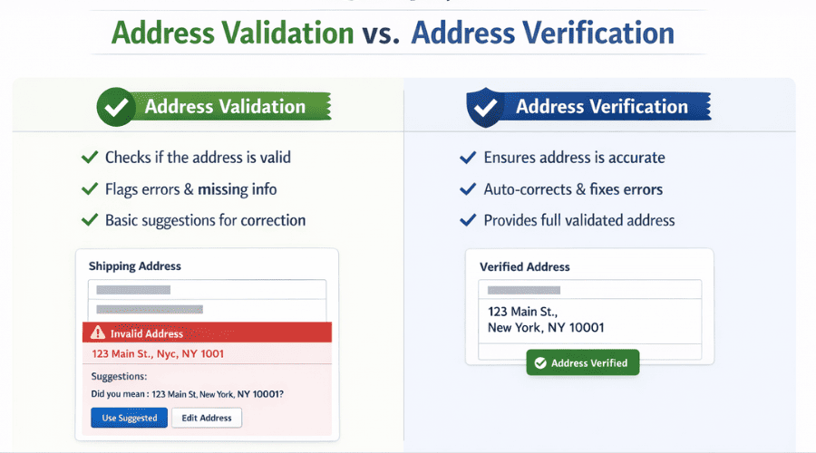 Shopify Address Validation vs Shopify Address Verification