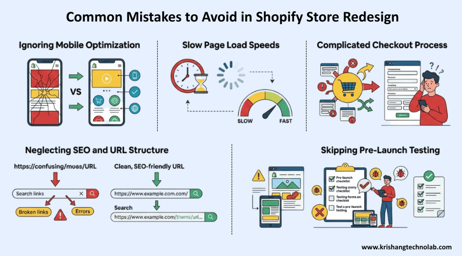 Common Mistakes to Avoid in Shopify Store Redesign
