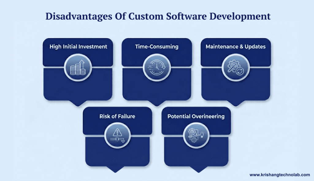 Disadvantage of Custom Software Development
