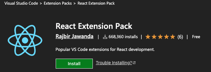 React Extension Packs